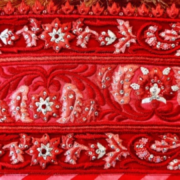 Reception lehenga embroidery details