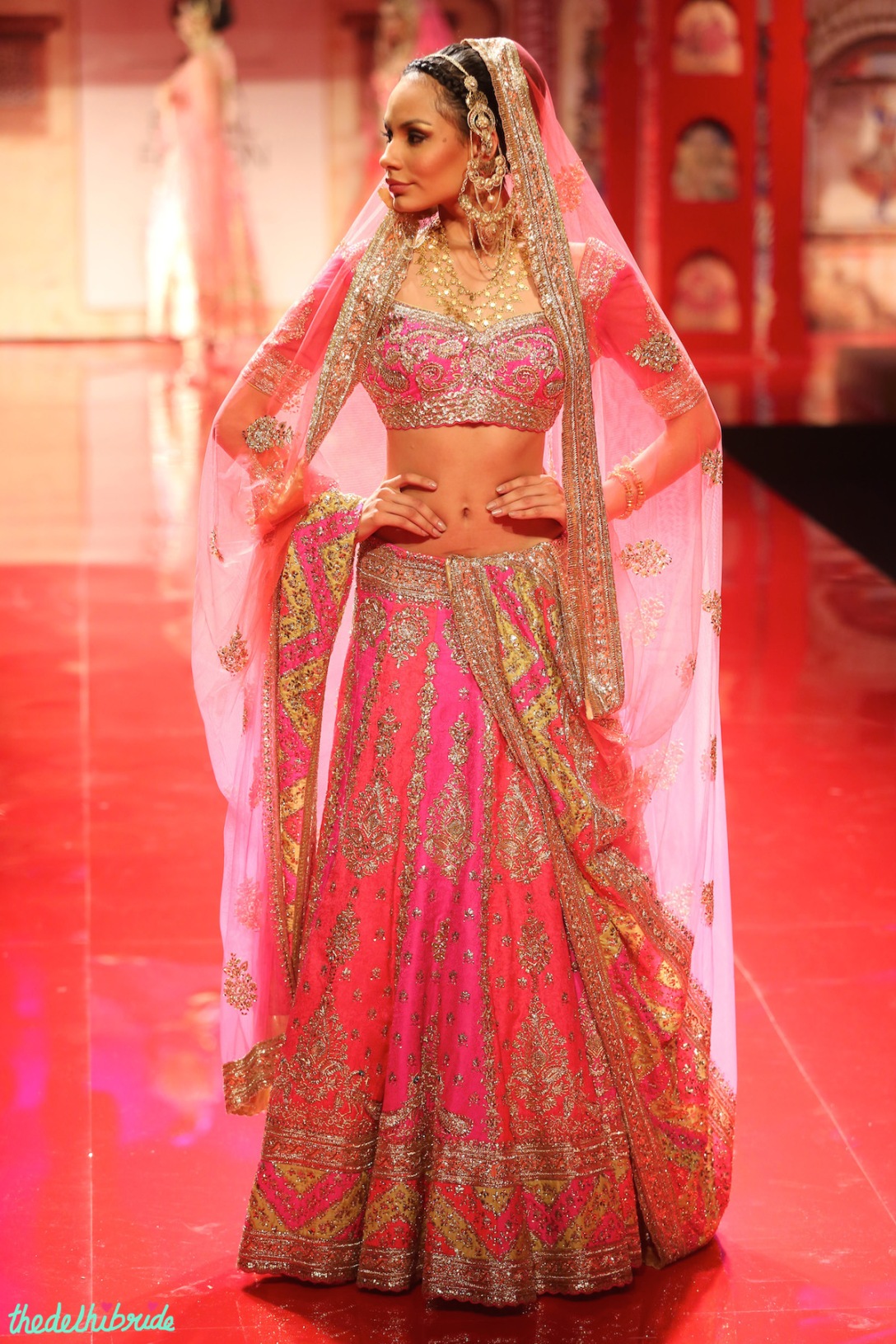top picks pink coral lehenga Suneet Varma India Bridal Fashion Week 2014