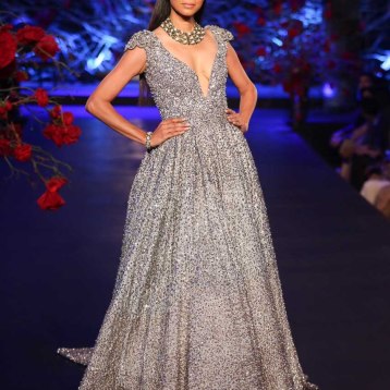 Sequin Silver Gown - Manish Malhotra - Amazon India Couture Week 2015